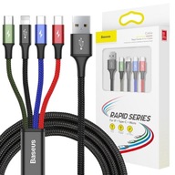 BASEUS RÝCHLY SILNÝ KÁBEL USB KÁBEL 4V1 2XUSB-C LIGHTNING MICRO QC 1,2M