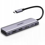 UGREEN Hub USB-C na USB 3.0 adaptér HDMI SD PD 5v1