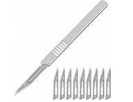 SET SCALPE + ČEPELE 10 ks SCALPEL TYP 11 CHIRURGICKÁ MODELÁCIA RÚČKA