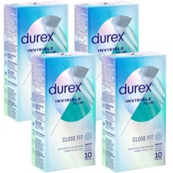 Kondómy Durex Invisible CLOSE FIT tenké, úzke, 40 ks nasadené