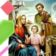 Diamantové vyšívanie Jesus Mary Joseph Diamantová súprava mozaikovej maľby 5D