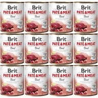 BRIT PATÉ & MEAT krmivo s hovädzím mäsom 12x800g