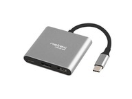 Multiportový Fowler mini USB-C PD, USB 3.0, HDMI 4K