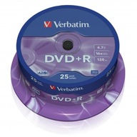 VERBATIM DVD+R AZO DISK 4,7GB 16X SPEED 25 ks.