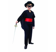 Kostým Zorro pre Chlapčenský kostýmový prevlek Halloweenský karneval 130/140 cm