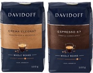 DAVIDOFF KÁVA SÚPRAVA CREMA & ESPRESSO BEANS 2x 500g