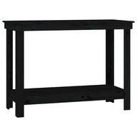 Pracovný stôl, čierny, 110x50x80 cm, masív