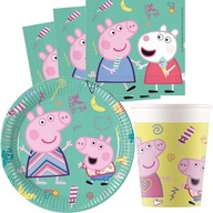 PEPPA PIG papierové taniere, poháre, obrúsky, narodeninová PARTY