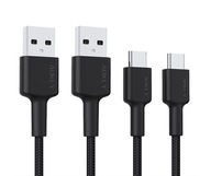 AUKEY CB-CMD29 USB-C rýchle nylonové káble 2-balenie