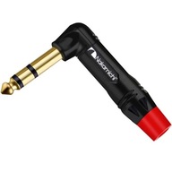 JACK ZÁSTRČKA 6,3 mm 3 PÓLY 3 KOLÍKOVÉ STEREO OFC NAKAMICHI ČERVENÉ