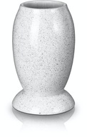 Keramická hrobová váza svetlá biela 13x22 hrobová kvetinová nádoba