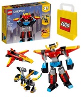 LEGO CREATOR 6+ 3v1 SUPER ROBOT / DRAGON / LIETADLO 31124