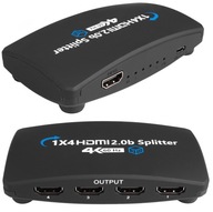 SPLITTER HDMI 2.0 1x4 SPLITTER UHD 4K HDCP 2.2