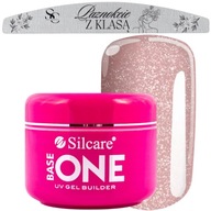 Silcare Base One Nail Building Gel UV Gel Shimmer Peach 50g + PILNÍK