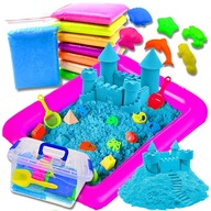 KINETICKÝ PIESOK 3KG BAZÉNOVÉ FORMY STIERKY TYČKY SAND BOX XL SET