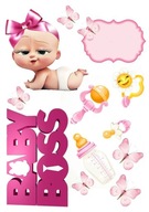 BABY BOSS Cake Wafer Girl + NAME cukor potlač A4