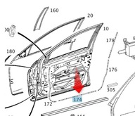 UPEVNENIE TESNENIA DVERÍ W203 MERCEDES C CLASS PL