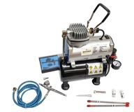 Airbrush AB-130 AB130 AB 130 s tryskou 0,2; 0,3; 0,5 + kompresor s mini valcom