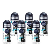 6 x NIVEA MEN Black&White Invisible Fresh Antiperspirant Roll on, 50 ml