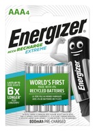 4 dobíjacie batérie ENERGIZER AAA R03 800mAh FV