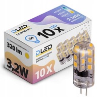 10x G4 SMD LED žiarovka 3,2W mini SILIKÓNOVÁ 230V NW