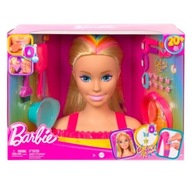 Barbie Styling Head Neónové dúhové blond vlasy