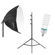 Set softbox lampy 60 POWERFUL BULB 125W statív