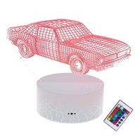 3D LED USB LAMPA AUTO CADILLAC + NOČNÁ LAMPA NA DIAĽKU 16 FARIEB PREMIUM