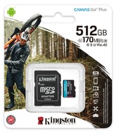 Kingston 512 GB Go Plus microSD karta 170/90 MB/s