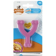 Nylabone Puppy Chicken Wishbone XS - maškrta pre šteniatka, ružová