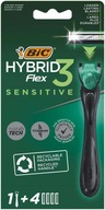 Holiaci strojček BiC Hybrid Flex3 Sensitive 1+4