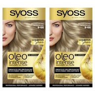 2X SYOSS OLEO INTENZÍVNA FARBA NA VLASY BEZ AMONIAKU BÉŽOVÁ BLOND 8-05 PERMANENT