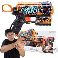 ZURU X-SHOT SKINS LAUNCHER FLUX GAME OVER CARTRIDGE GUN + 8 NÁPLŇOV