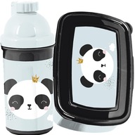 Fľaša na vodu pre dievčatko, súprava medvedíka panda