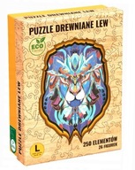 Drevené puzzle Lev 250 dielikov + 26 figúrok