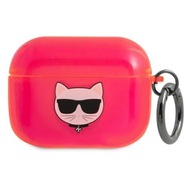 Karl Lagerfeld Choupette Head – puzdro Airpods Pro (fluo ružové)