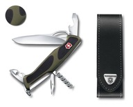 Victorinox 0.9553.MC4, Ranger 61 M Grip vreckový nôž + kožené puzdro 4.0505.L