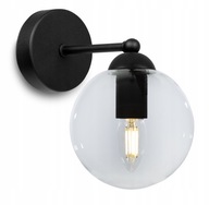Retro sklenená guľová lampa Elegantný LED luster