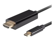 LANBERG Kábel USB-C M ->HDMI M 0,5m 4K 60Hz čierny