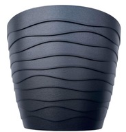 Moderný kvetináč TEO obal pr.15 cm ČIERNA