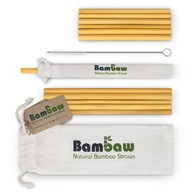 Bambaw Sada bambusových slamiek mix 12ks