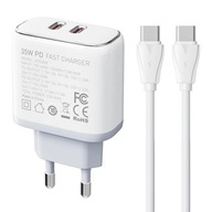 LDNIO 35W nástenná nabíjačka USB-C - kábel USB-C