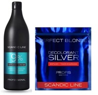 Scandic Oxydant Oxidant krém 9% 1000ml+ PROFIS rozjasňovač SILVER 500g