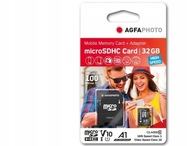 Karta AGFA MicroSDHC Micro SDHC 32 GB 100 MB/s U1 V10 MicroSD + ADAPTÉR