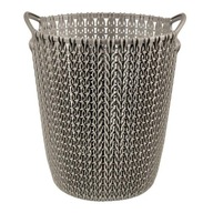 Kôš na kancelársky papier Curver Knit 7l, hnedo-sivý