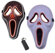 LED MASKA SVIETIACI DUCHA Scream HALLOWEEN KARNEVAL