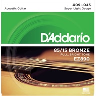 Str.D'addario EZ890 pre akustickú gitaru 9-45