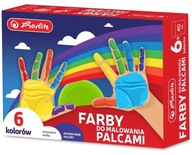 Farby na prsty pre deti 6 farieb x 40ml Herlitz