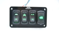 Carling panel 3x gang voltmeter USB nabíjačka