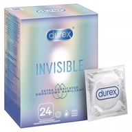 DUREX INVISIBLE VLHČENÉ KONDÓMY 24 KUSOV